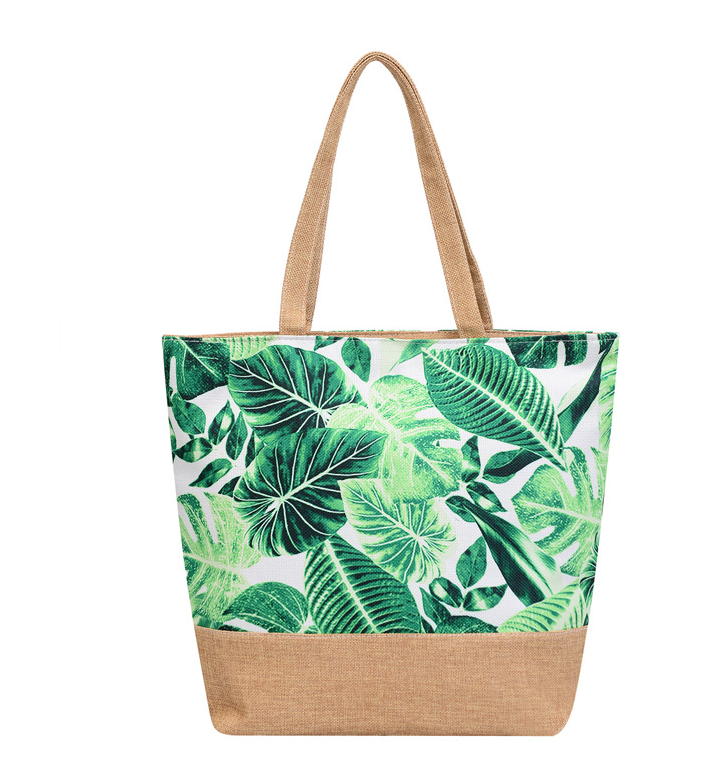 Large Canvas Tropical Shoulder Bags