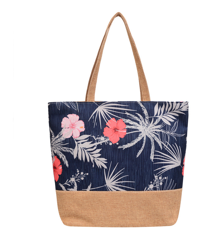 Large Canvas Tropical Shoulder Bags