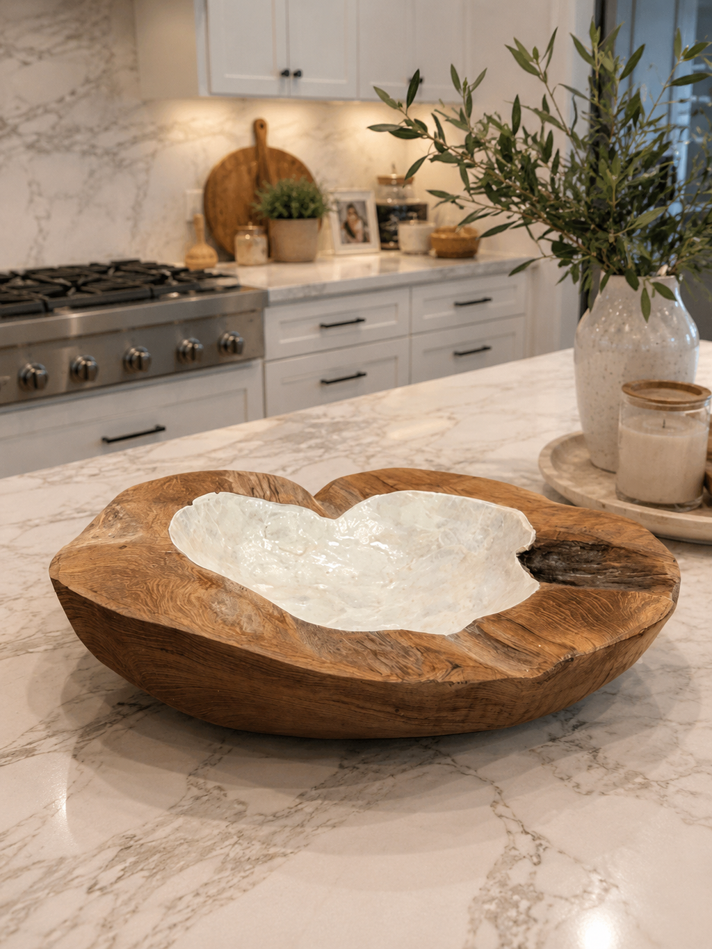 Organic Shell Encrusted Bowl