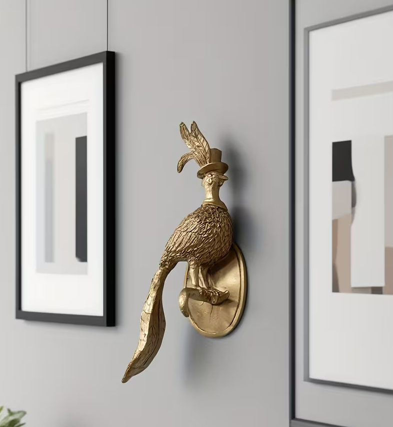 Golden Bird Wall Hook