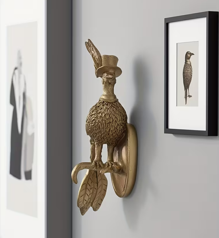 Golden Bird Wall Hook