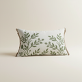 Leaf Imination Hand Embroidery Throw Pillow