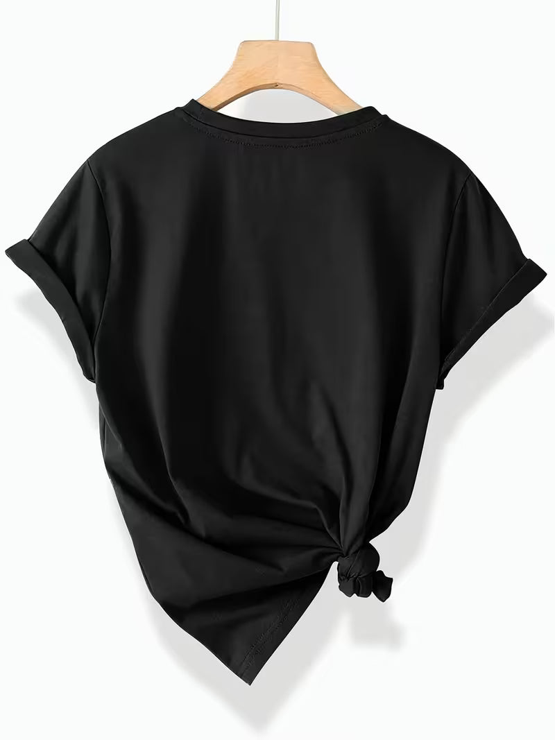 Women's "He's Golfing" V-Neck T-Shirt