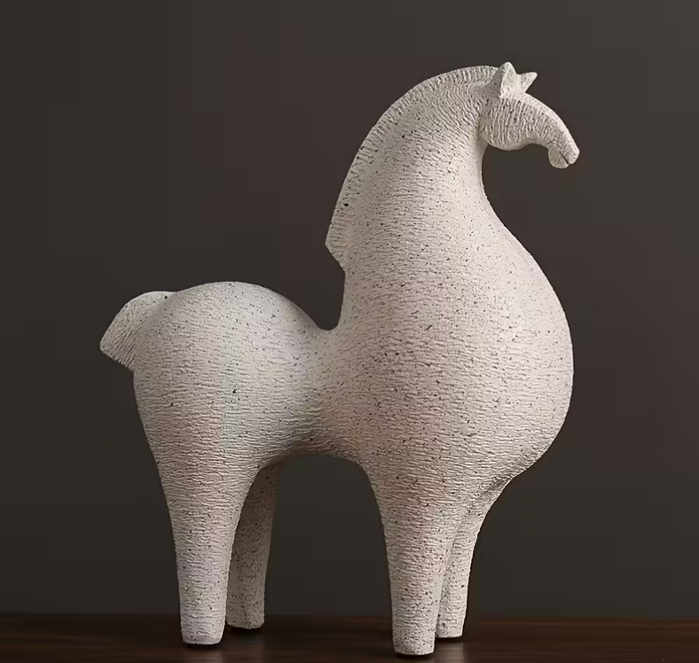 Handcrafted Resin Horse Sculpture | 8.86" H