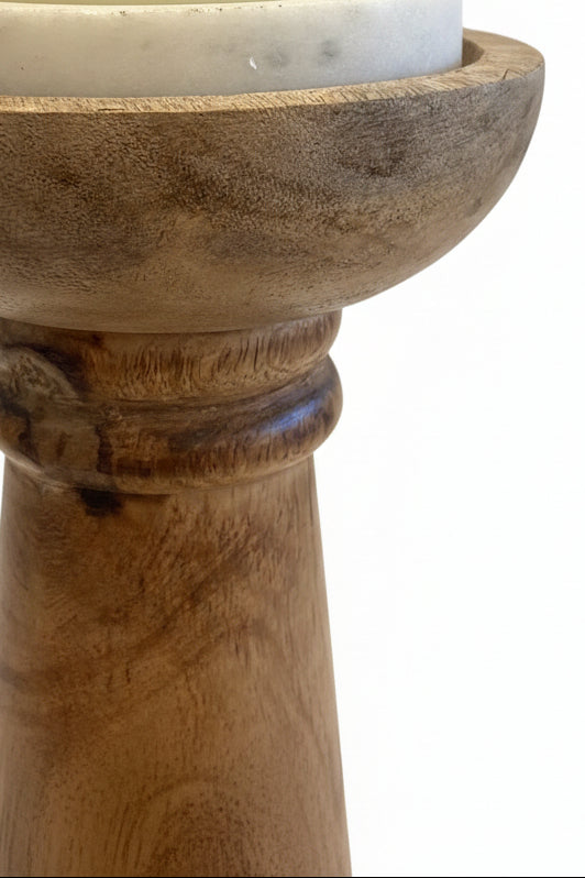 Wood & Marble Candle Stands