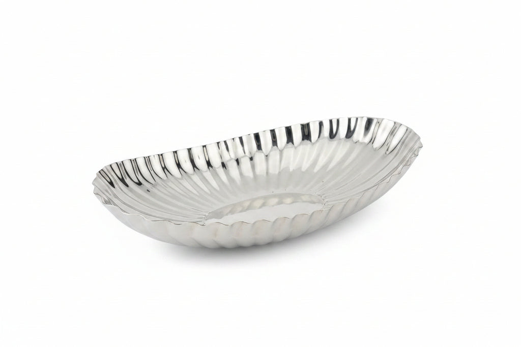 Sleek Metallic Decorative Serving Tray