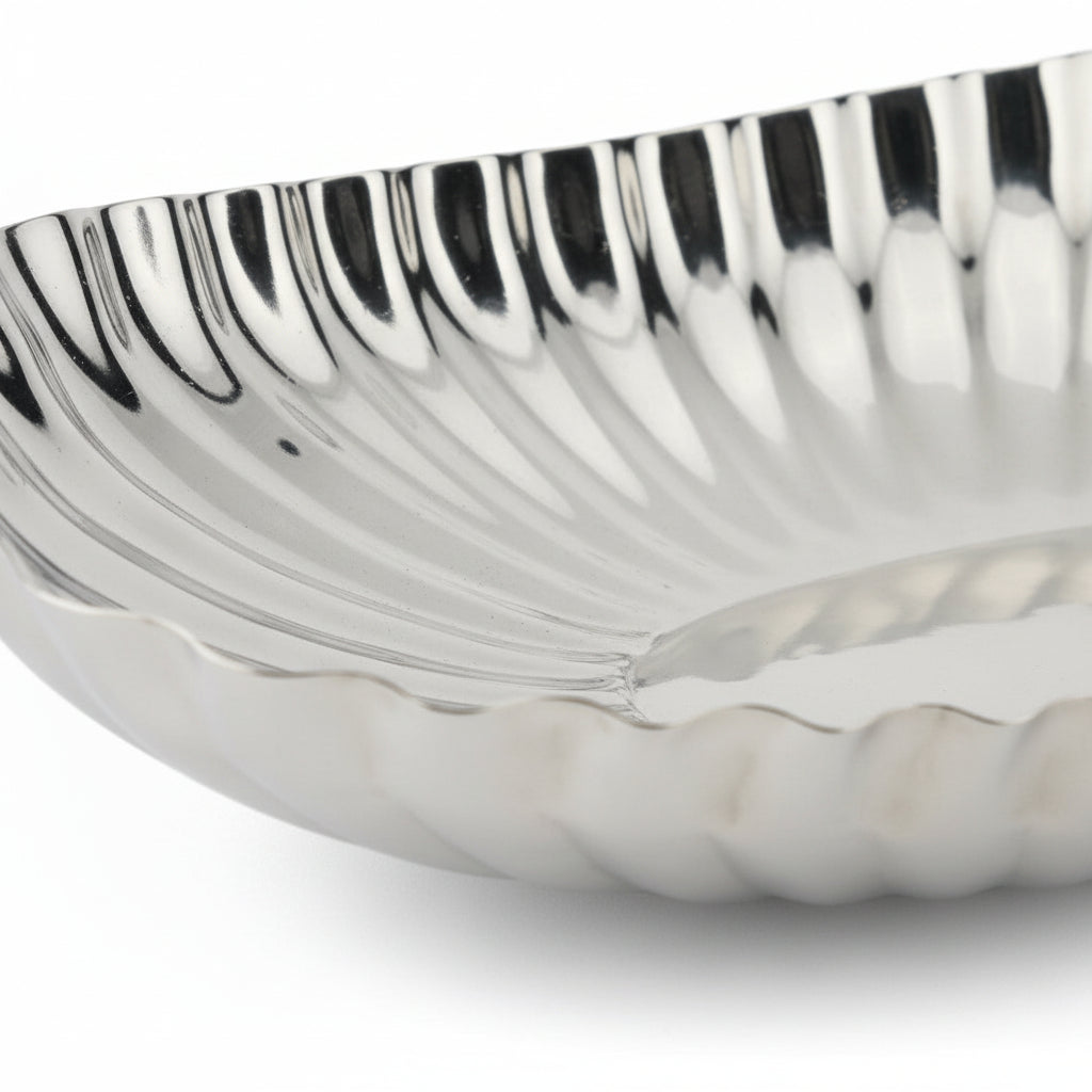 Sleek Metallic Decorative Serving Tray