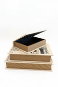 Paris-inspired wooden storage books | set of 3