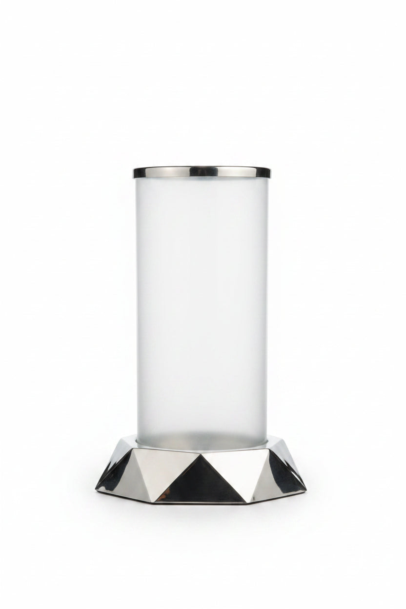 Metal and Glass Candle Holder