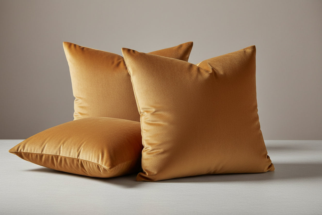 Brown Velvet Throw Pillow