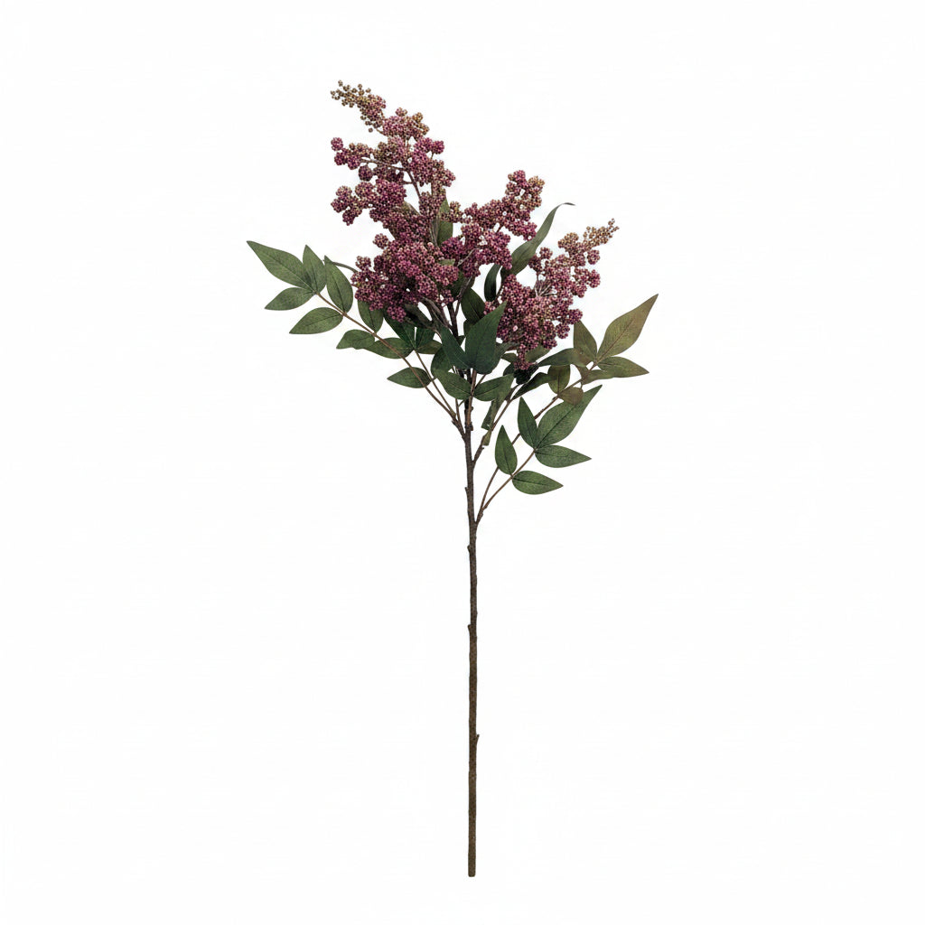 Faux Purple Berry Spray Floral Stem