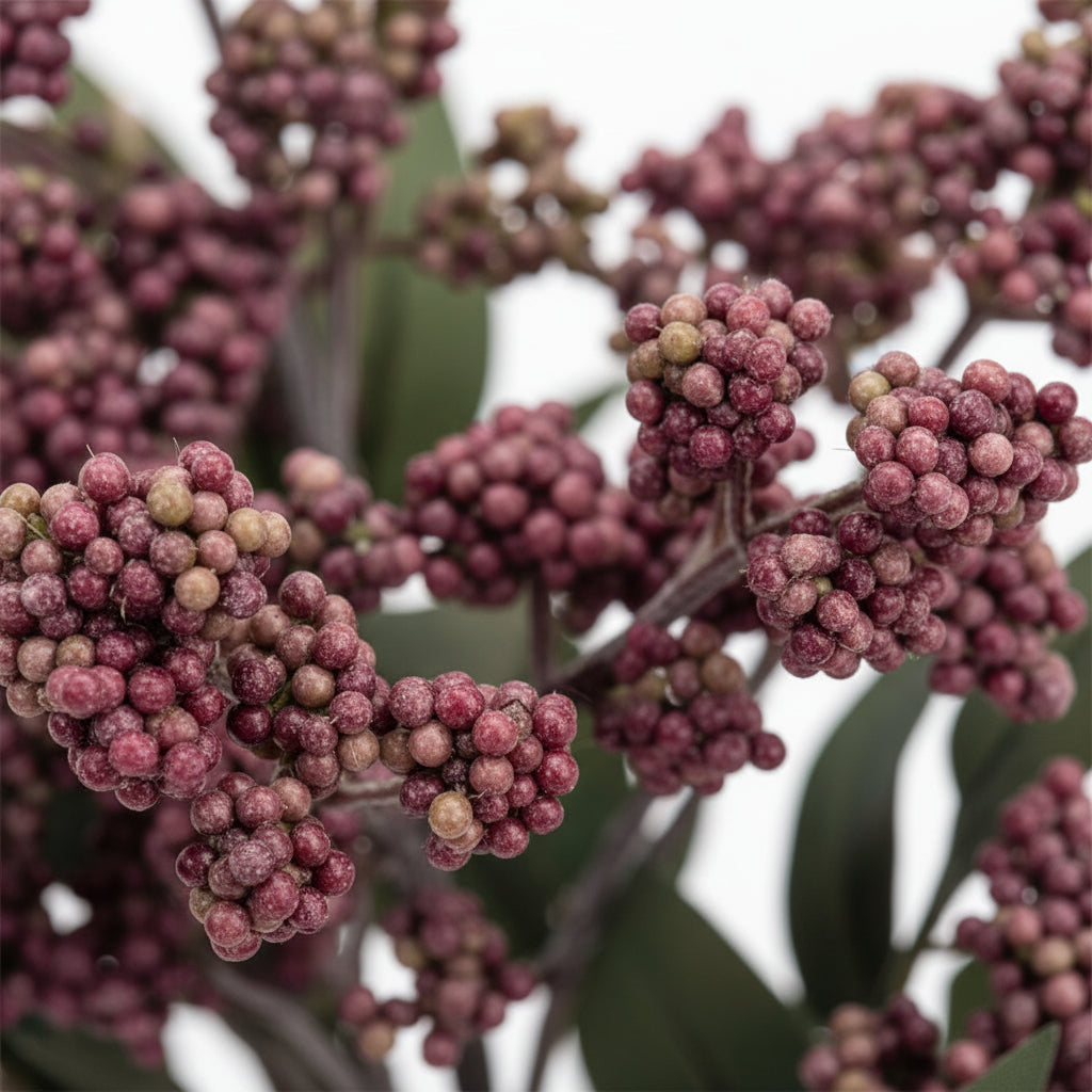 Faux Purple Berry Spray Floral Stem
