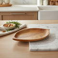 Medium Mango Wood Round Leaf Tray