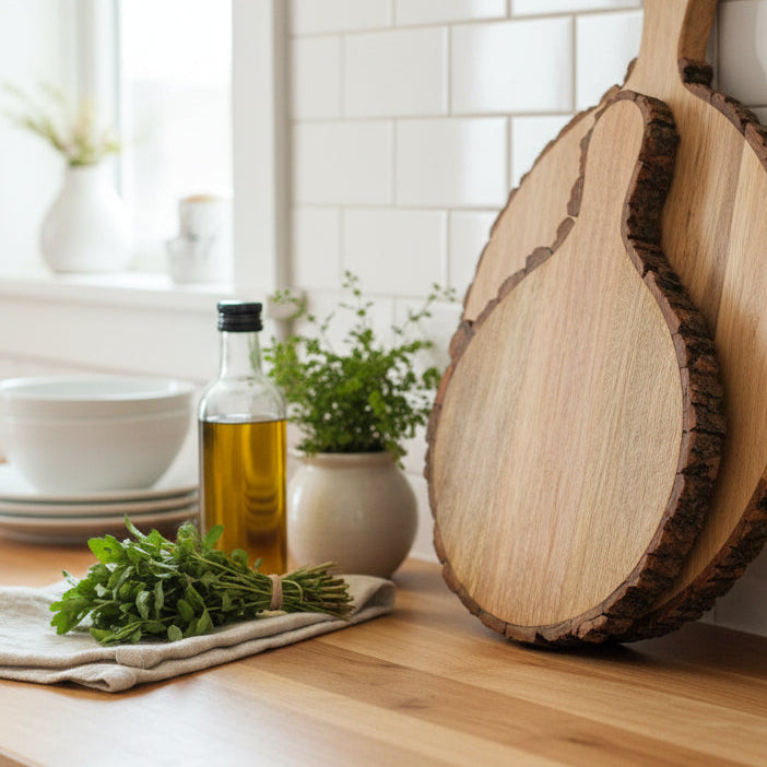 Rustic Bark Cutting Boards
