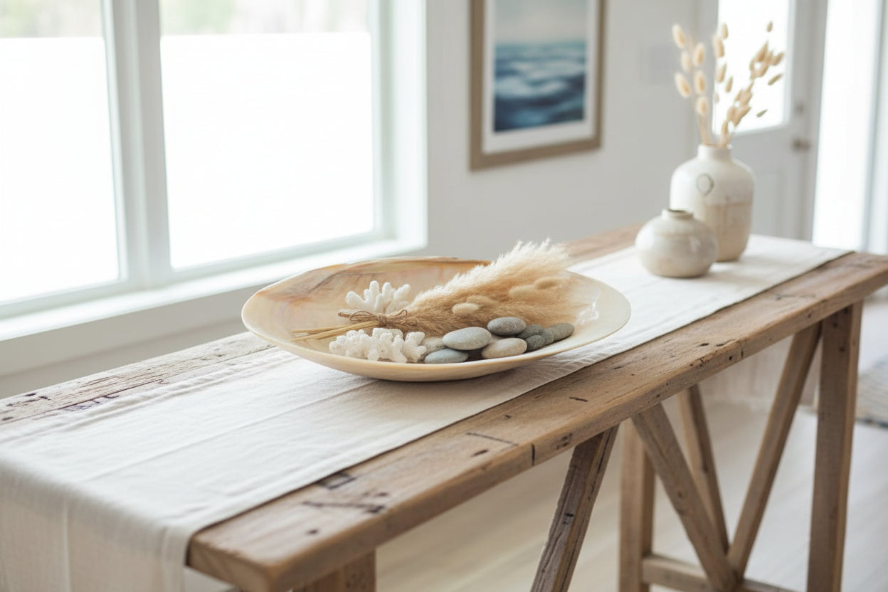 Elegant Silk Oyster Decorative Tray