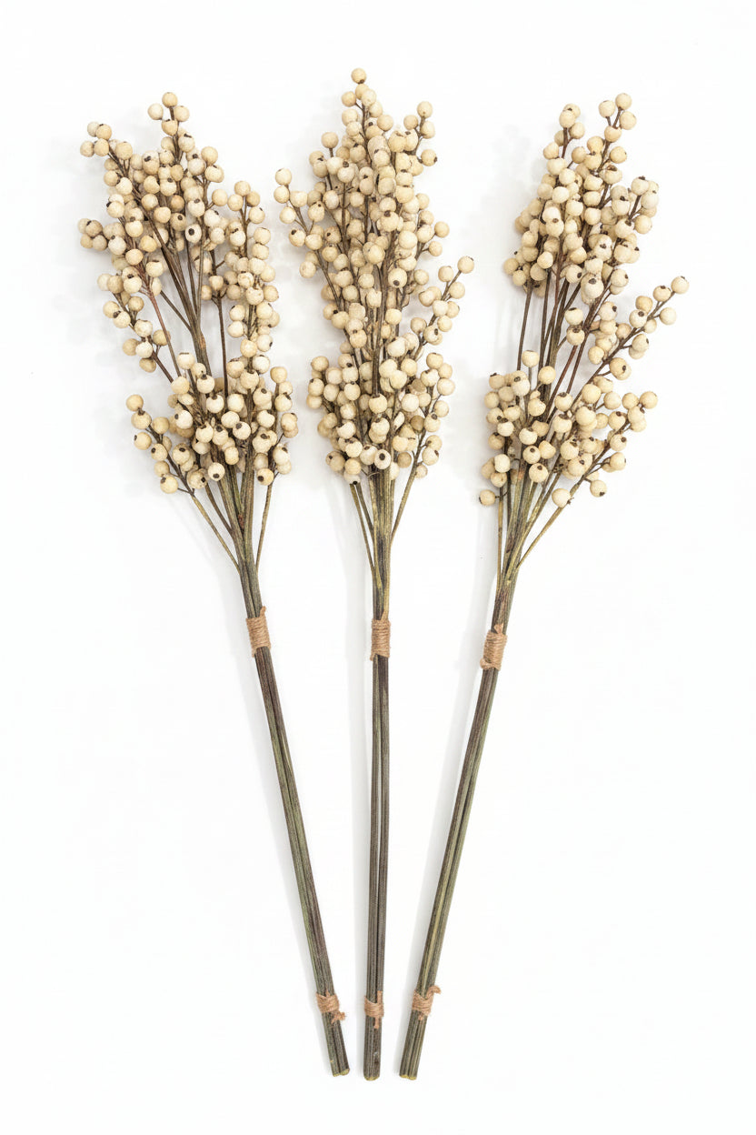 Cream Berry Branch Stem