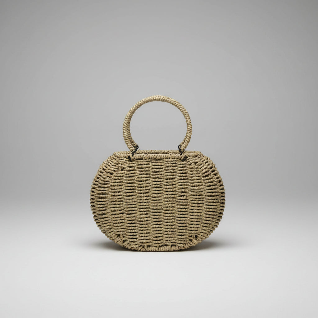 Woven Vine Baskets with Hinged Handles