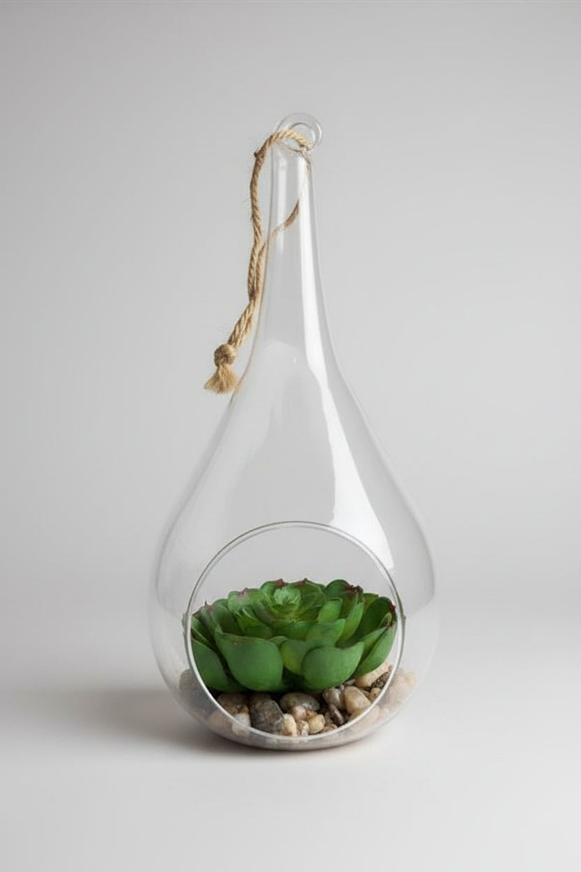 Hanging Glass Teardrop Terrarium