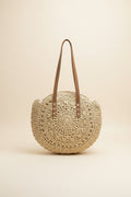 Straw Woven Beach Tote Bag