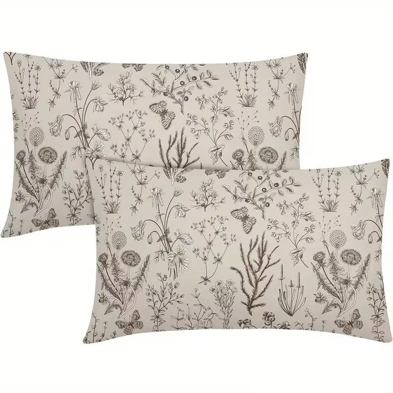 Contemporary Floral Throw Pillow