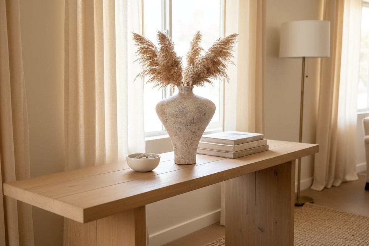Hourglass Tall Ceramic Vase