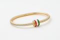Luxury Stainless Steel Zirconia Bracelet Titanium Steel Bangle