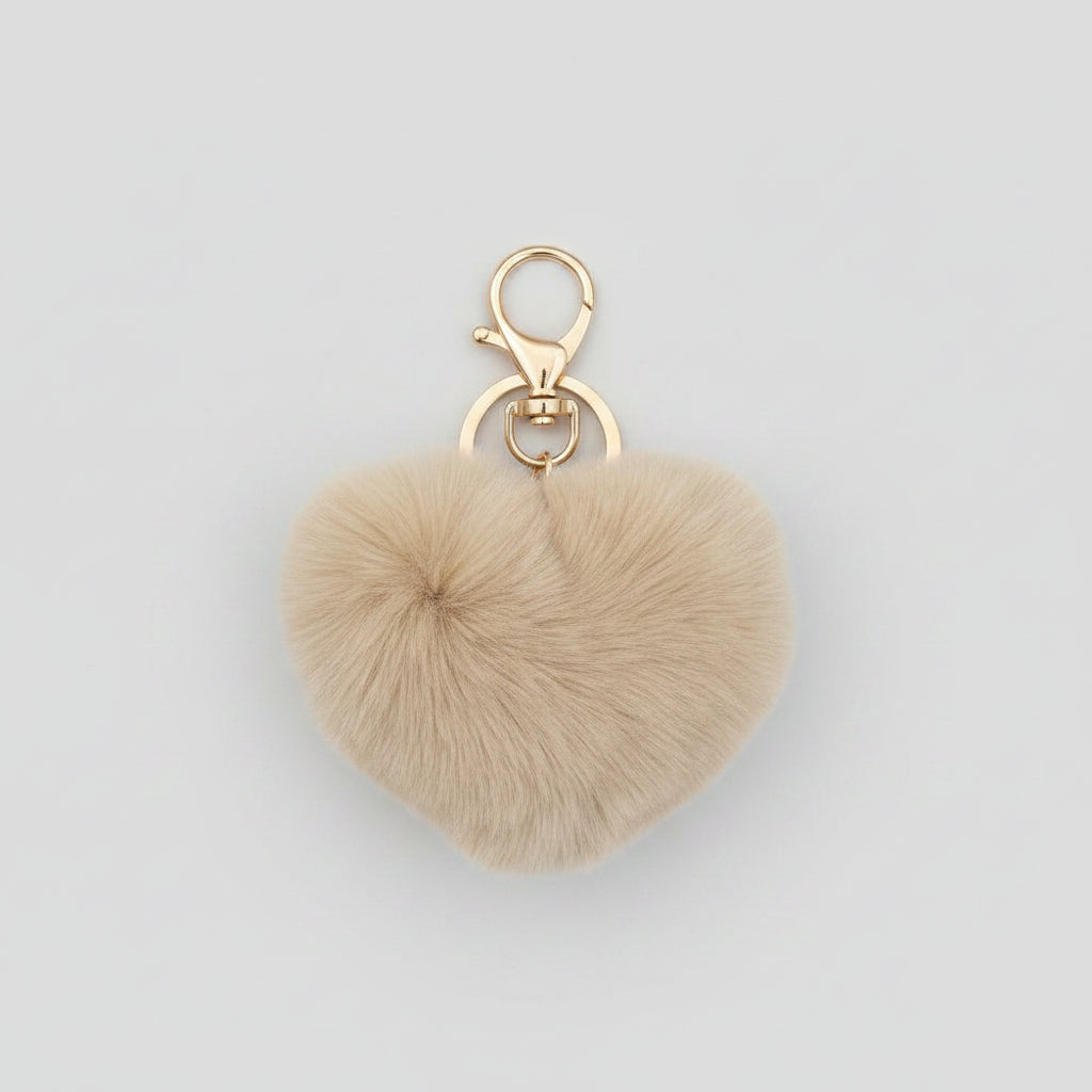 Heart Shaped Plush Bag Charms