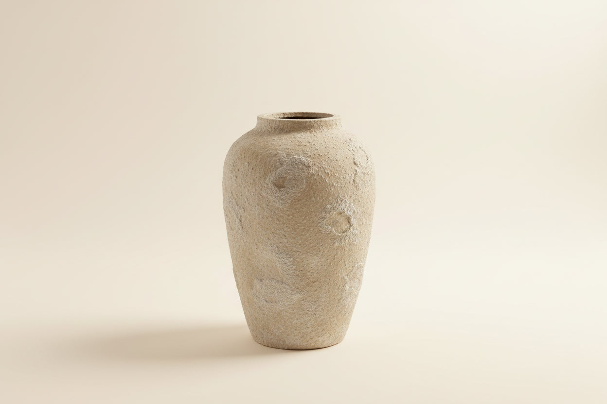 Tall Rough Textured Ceramic Vase