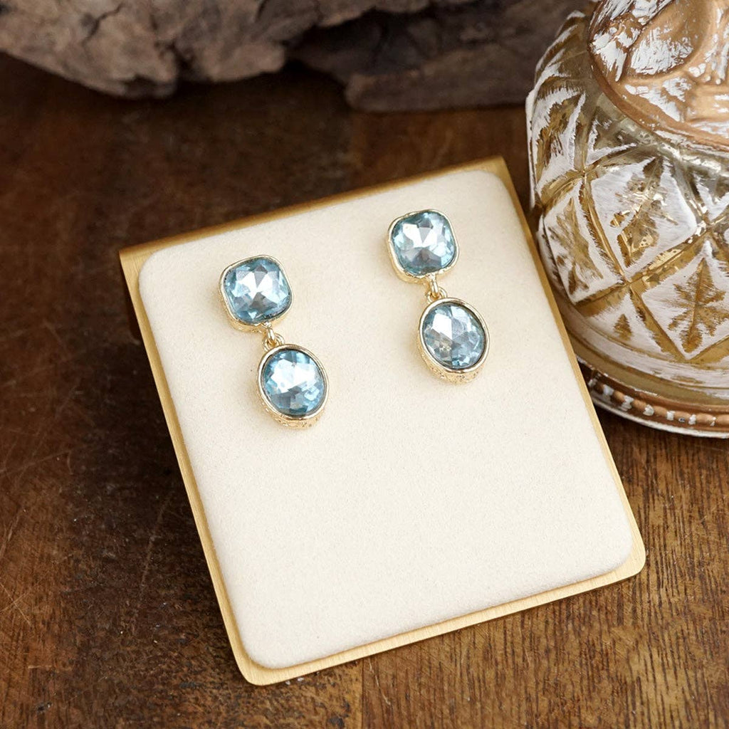 Brilliant Bond – Double Crystal Drop Earrings