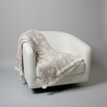 Beige Leaf Cotton Throw Blanket