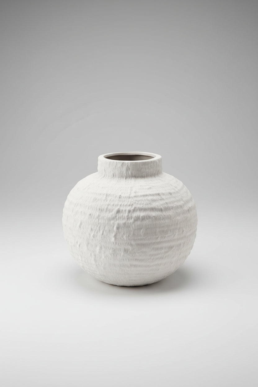 Round Woven Textured Vase