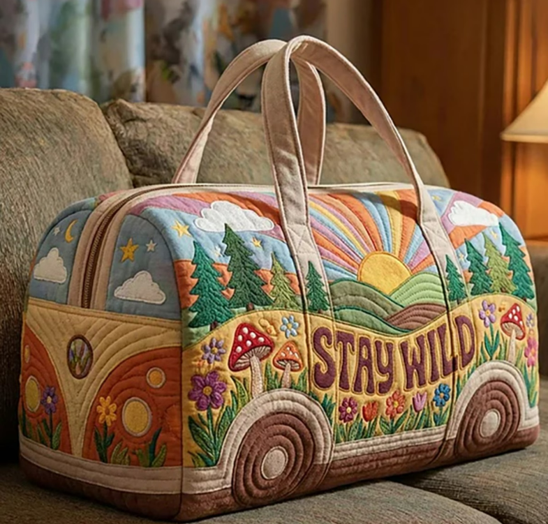 Quilted Travel Tote Bag