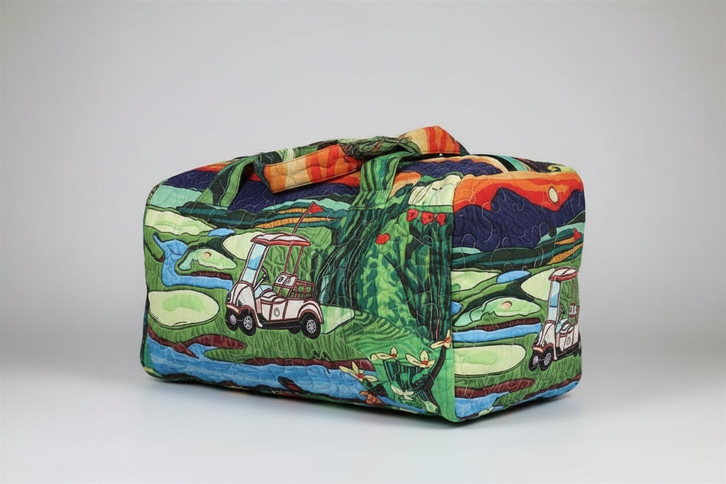 Golf Themed Bohemian 3D Quilted Handbag