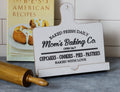 Cookbook Stand - Mom's Baking Co. Carved