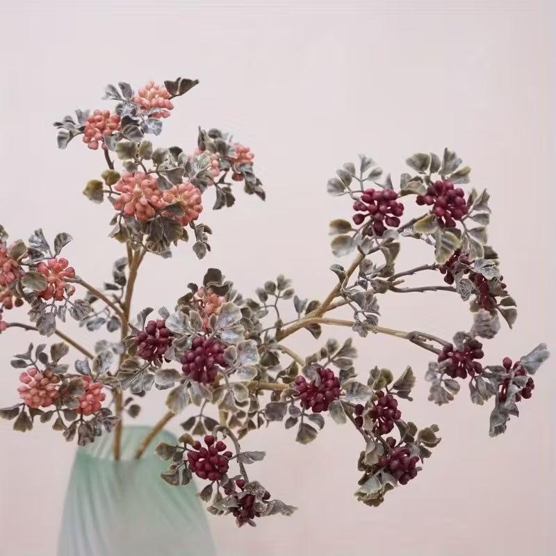Autumn-colored Artificial Berry Raspberry Flower Stems