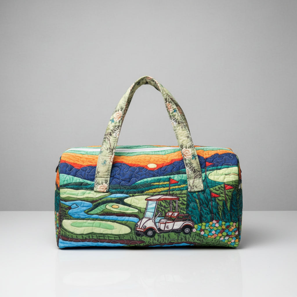 Golf Themed Bohemian 3D Quilted Handbag