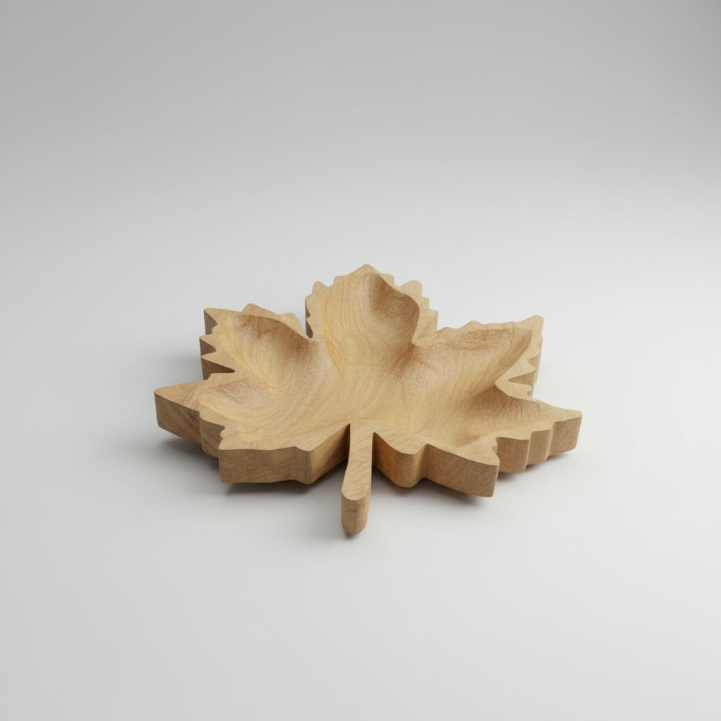 Wooden Leaf Shape Platter