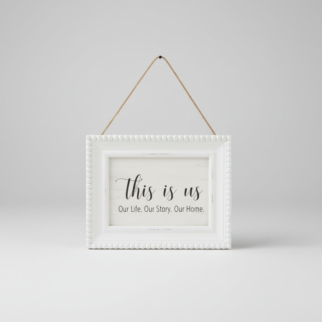 Beaded Wall Hanging Frames | Story, Home, Family