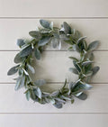 Lambs Ear Wreath Faux Floral, Greenery