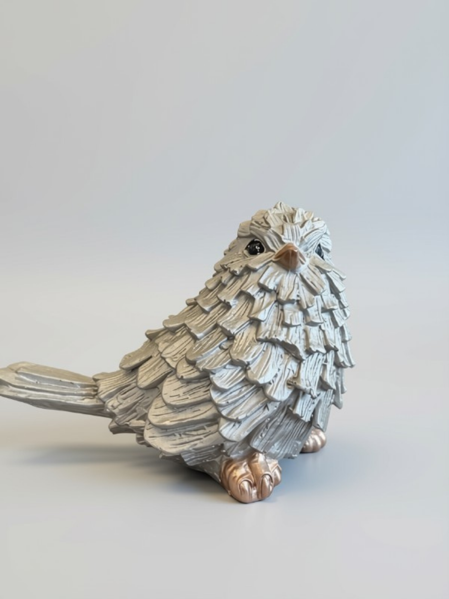 Silver Bird | Resin Decorative Accent