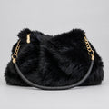 Women's Faux Plush Velvet Shoulder Bag