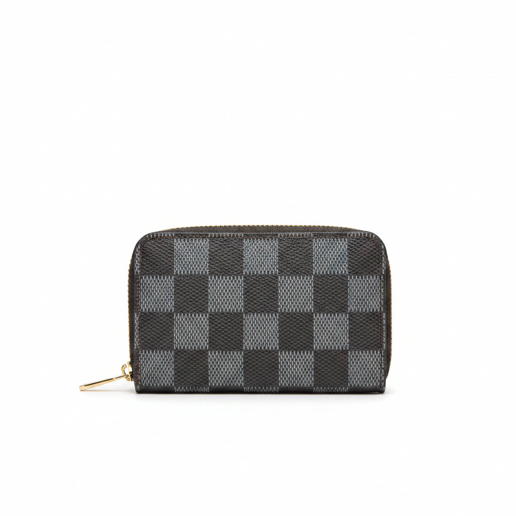 PU Leather Checkered Wallets