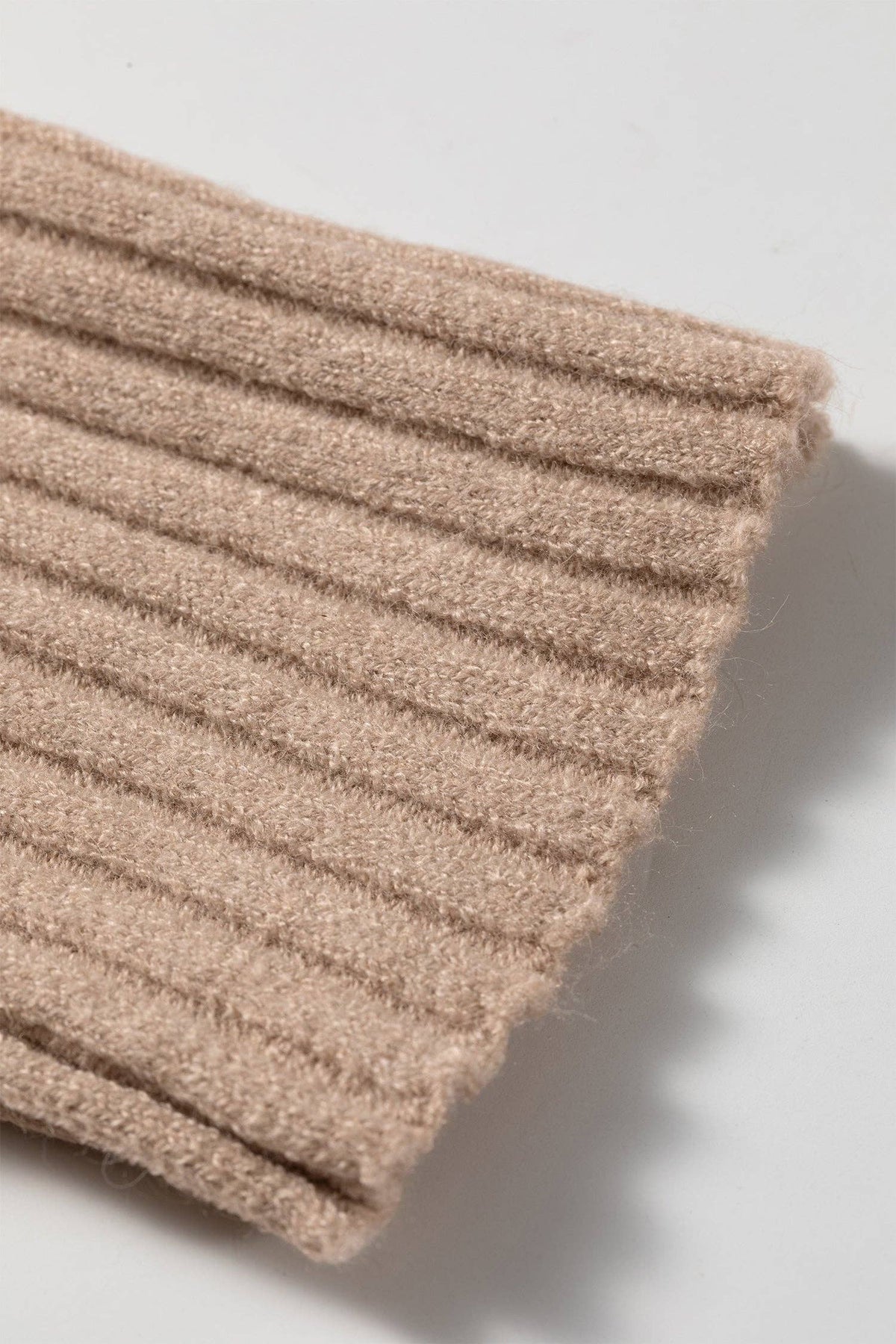 Mock Neck Ribbed Short Sleeve Sweater Top
