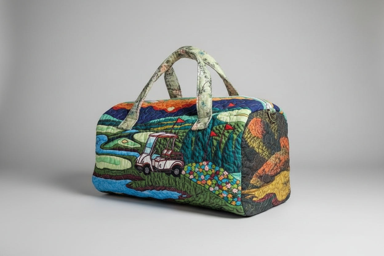 Golf Themed Bohemian 3D Quilted Handbag