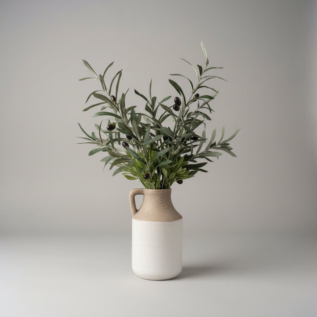 Bottle Vase Potted Olive Tree | 24"H