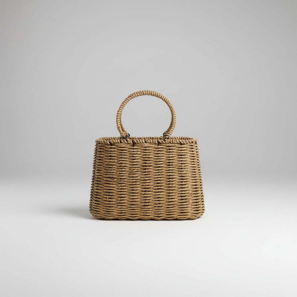 Woven Vine Baskets with Hinged Handles
