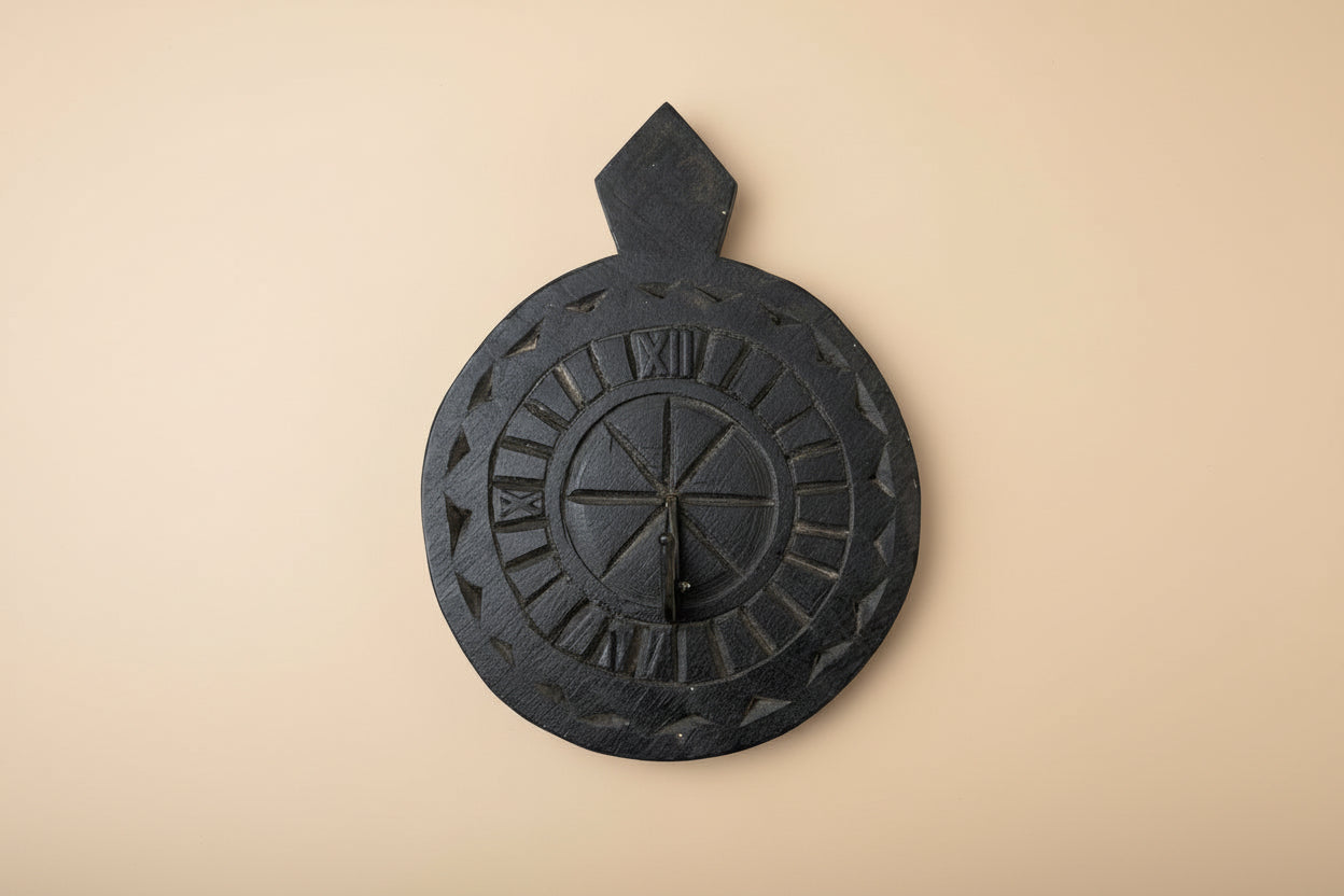 Rustic Round Carved Wooden Hooks