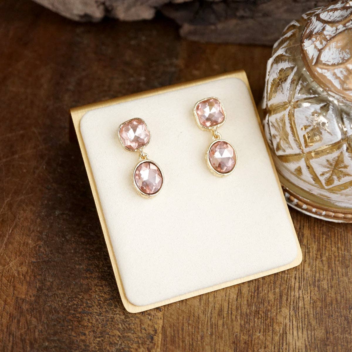 Brilliant Bond – Double Crystal Drop Earrings