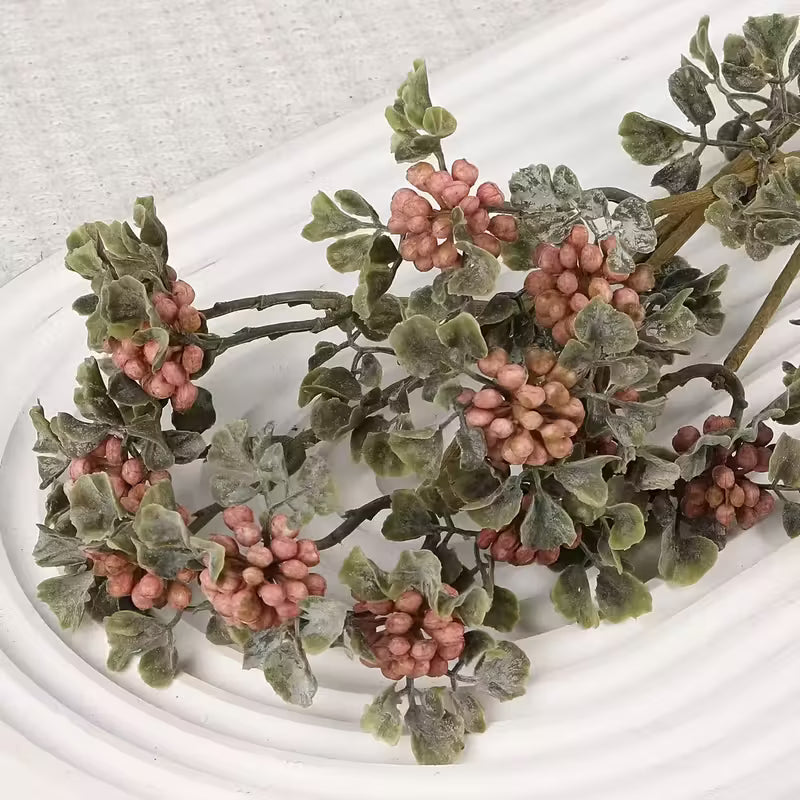 Autumn-colored Artificial Berry Raspberry Flower Stems