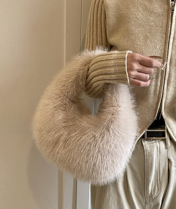Fuzzy Small Clutch Purse